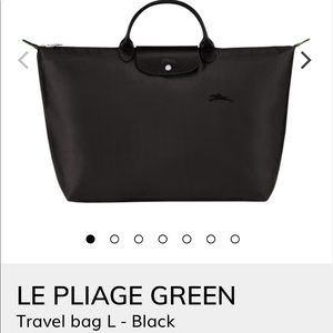 Longchamp Le Pilage Green Travel Bag - L